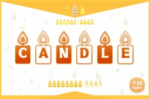 Candle Birthday Party Kids OTF TTF Procreate s Font Download