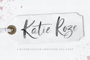 Katie Roze Watercolor SVG Font Font Download