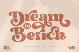 Dream to Berich Modern Bold Serif Font Font Download