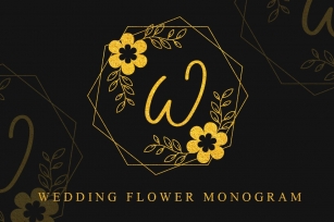 Wedding Flower Monogram Font Download