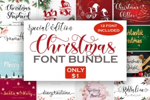 Special Edition Christmas Font Bundles Font Download