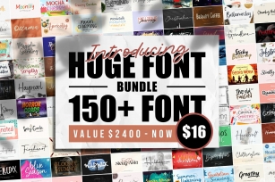Huge Bundle 150 Plus s Font Download