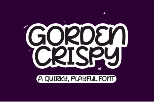 Gorden Crispy Quirky Playful Font Font Download