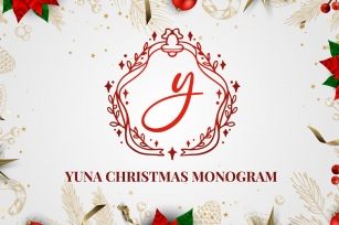 Yuna Christmas Monogram Font Download