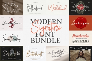 Modern Signature Bundle Font Download