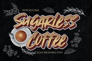 Sugarless Coffee  -  Bold Brushing Font Font Download