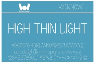 High Thin Light Font Download