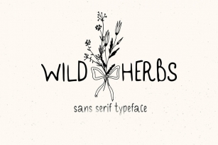 Wild Herbs Rustic Handwritten Font Floral Doodles Font Download