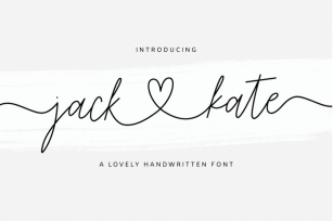 Jack and Kate - Lovely Font Font Download