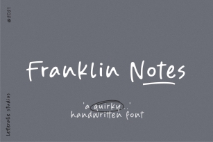 Franklin Notes Handwritten Font Download