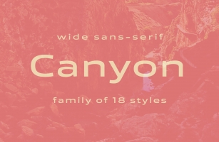 Canyon — 18 Wide  Trendy Sans Font Download