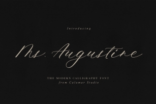 Ms. Augustine  Calligraphy Font Download
