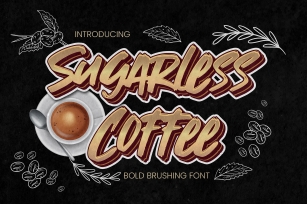 Sugarless Coffee-Bold Brushing Font Download