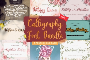 Calligraphy Font Bundle Vol 1 Font Download