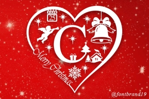 Love Christmas Monogram Font Download