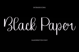 Black Paper Font Download
