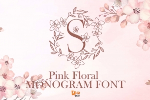 Pink Floral Monogram Font Download