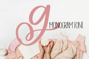 Hand Lettered Monogram Letters A-Z Font Download