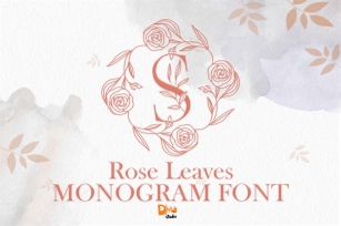 Rose Leaves Monogram Font Download