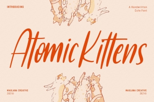 Atomic Kittens Handwritten Cute Font Download