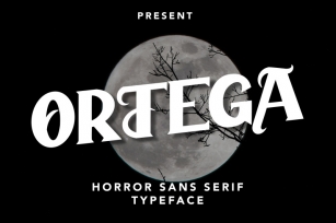 Ortega - Horror Sans Serif Typeface Font Download