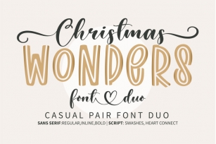 Chritmas Wonders - A casual pair font duo Font Download