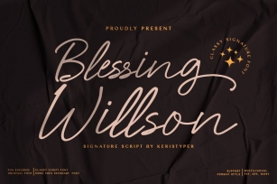 Blessing Willson Signature Script Font Font Download