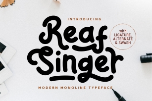 Reaf Singer Modern Monoline Font Download