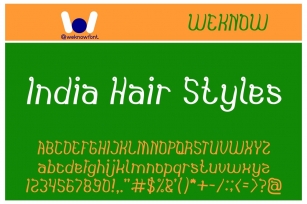 India Hair Style Font Download