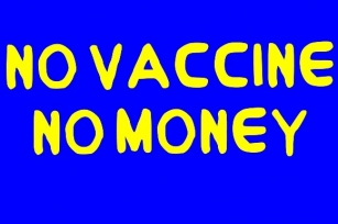 No Money, No Vaccine Font Download