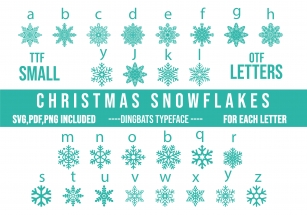 Christmas Snowflakes Font Download