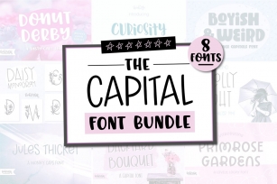 Capital Bundle, 8 fonts Font Download