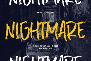 Nightmare | Grunge Brush Font Font Download