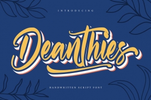 Deanthies | Handwritten Script Font Font Download
