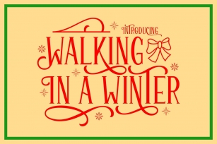 Walking in a Winter Font Download