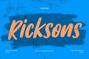 Ricksons Display Handwritten Font Download