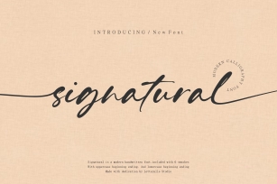 Signatural Handwritten Script Font Download