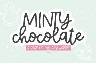 MINTY CHOCOLATE Cute Christmas Script Font Download