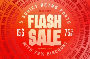5 Retro Soviet fonts. Flash Sale Font Download