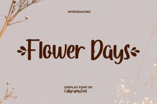 Flower Days Font Download