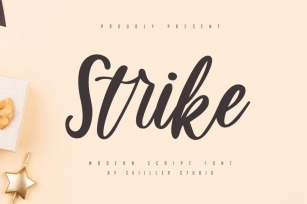 Strike - Modern Script Font Font Download