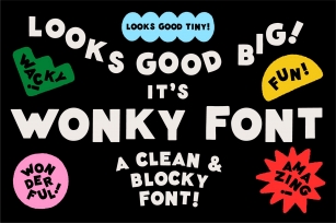 Wonky! A Clean  Blocky Font Download