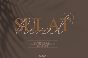 Sulat Rizal (Rizal's Handwriting) Font Download