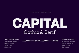 Capital Superfamily intro offer Font Download