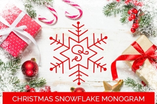 Christmas Snowflake Monogram Font Download