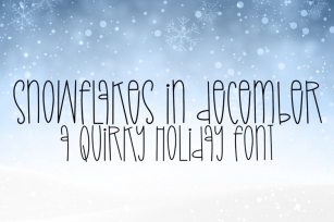 Snowflakes in December Font Download