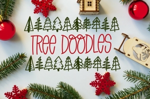 Christmas Tree Doodles Dingbat Font Download