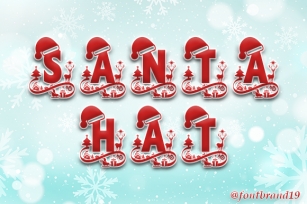 Santa Hat Monogram Font Download