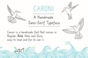 Caroni - A Handmade Typeface Font Download