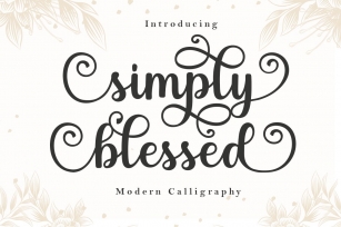 Simply Blessed Font Download